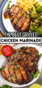 The Best Grilled Chicken Marinade recipe Pinterest image