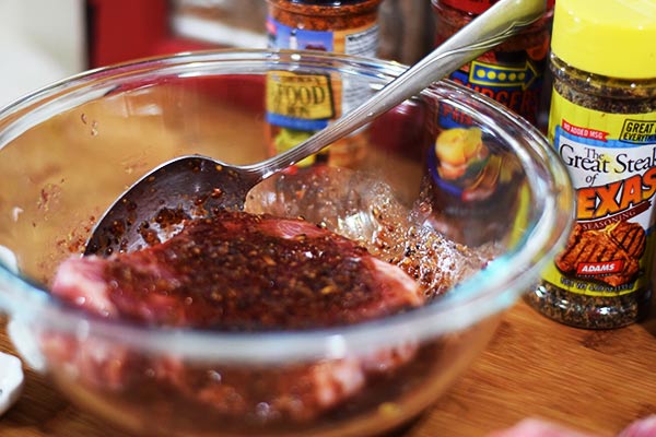 Marinade Sweet and Spicy Mustard Pork Chop in bowl