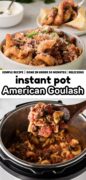 Pressure Cooker American Goulash instant pot recipe Pinterest image