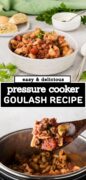 Pressure Cooker American Goulash instant pot recipe Pinterest image