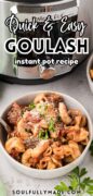 Pressure Cooker American Goulash instant pot recipe Pinterest image