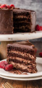 Triple Layer Chocolate Mousse Cake Recipe Pinterest image