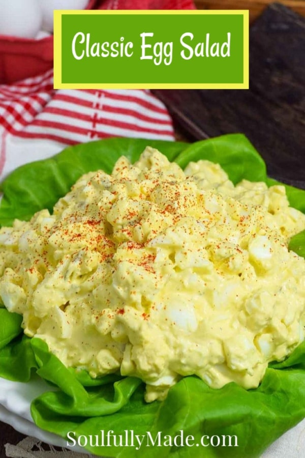Classic Egg Salad on a bed of lettuce