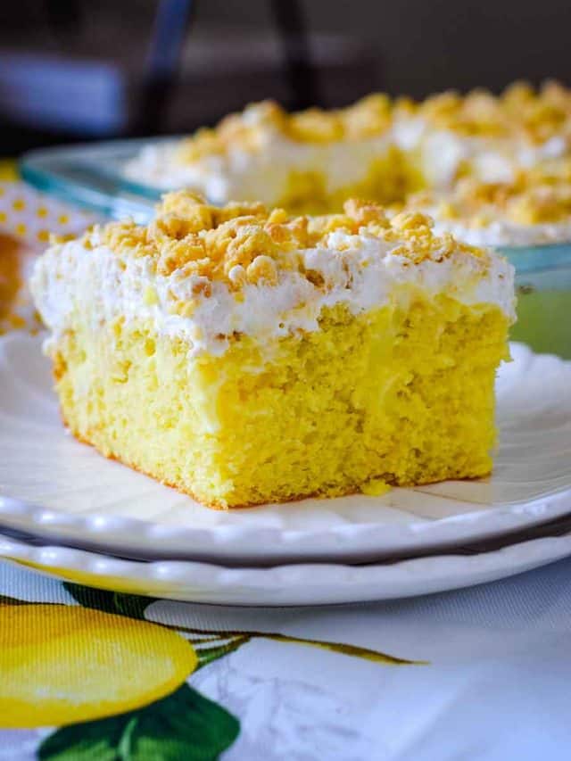 Lemon Pudding Poke Cake Story