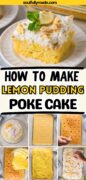 Lemon Pudding Poke Cake