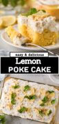 Lemon Pudding Poke Cake