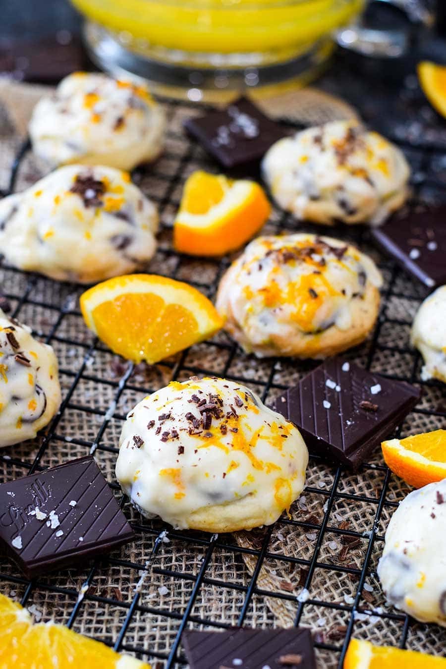 Salted Dark Chocolate Orange Cookies