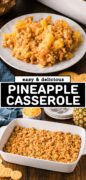 Pineapple Casserole recipe Pinterest image
