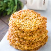 a fresh stack of these Easy Oatmeal Lace Cookies