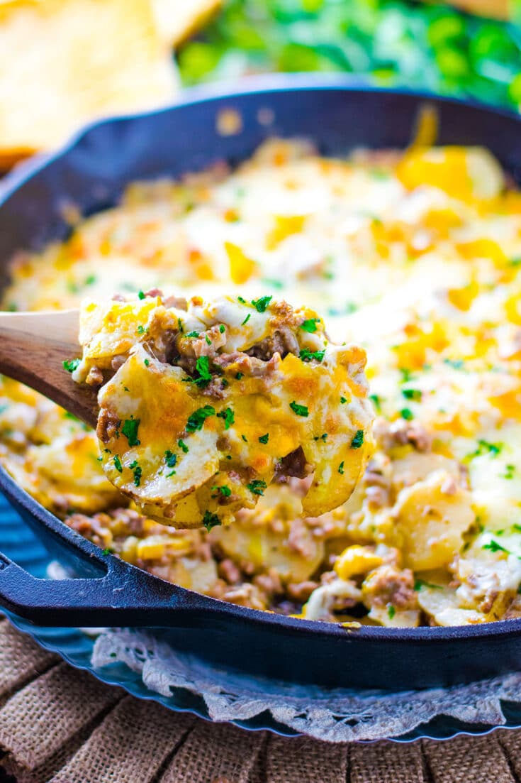 Ground Beef and Potatoes Skillet