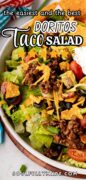 Doritos Taco Salad with Homemade Catalina Salad Dressing recipe Pinterest image
