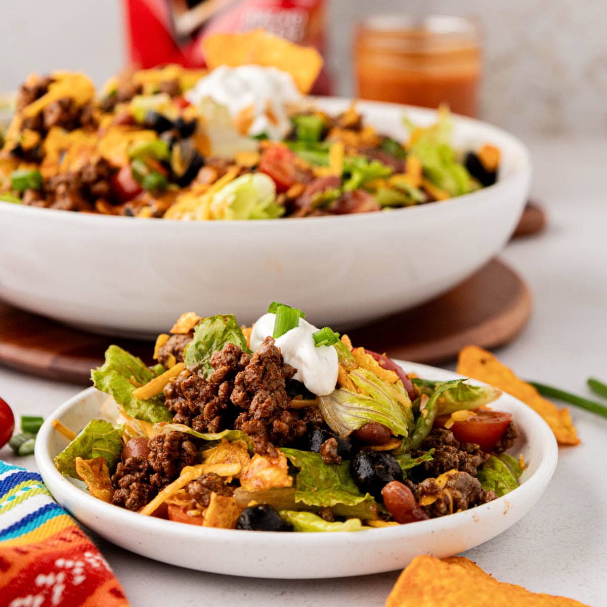 Taco Salad With Doritos and Catalina Dressing