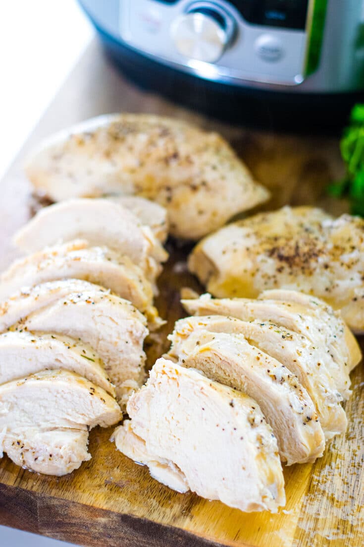 Sliced Instant Pot Chicken Breasts