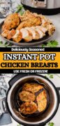 Instant Pot Chicken Breasts recipe Pinterest image