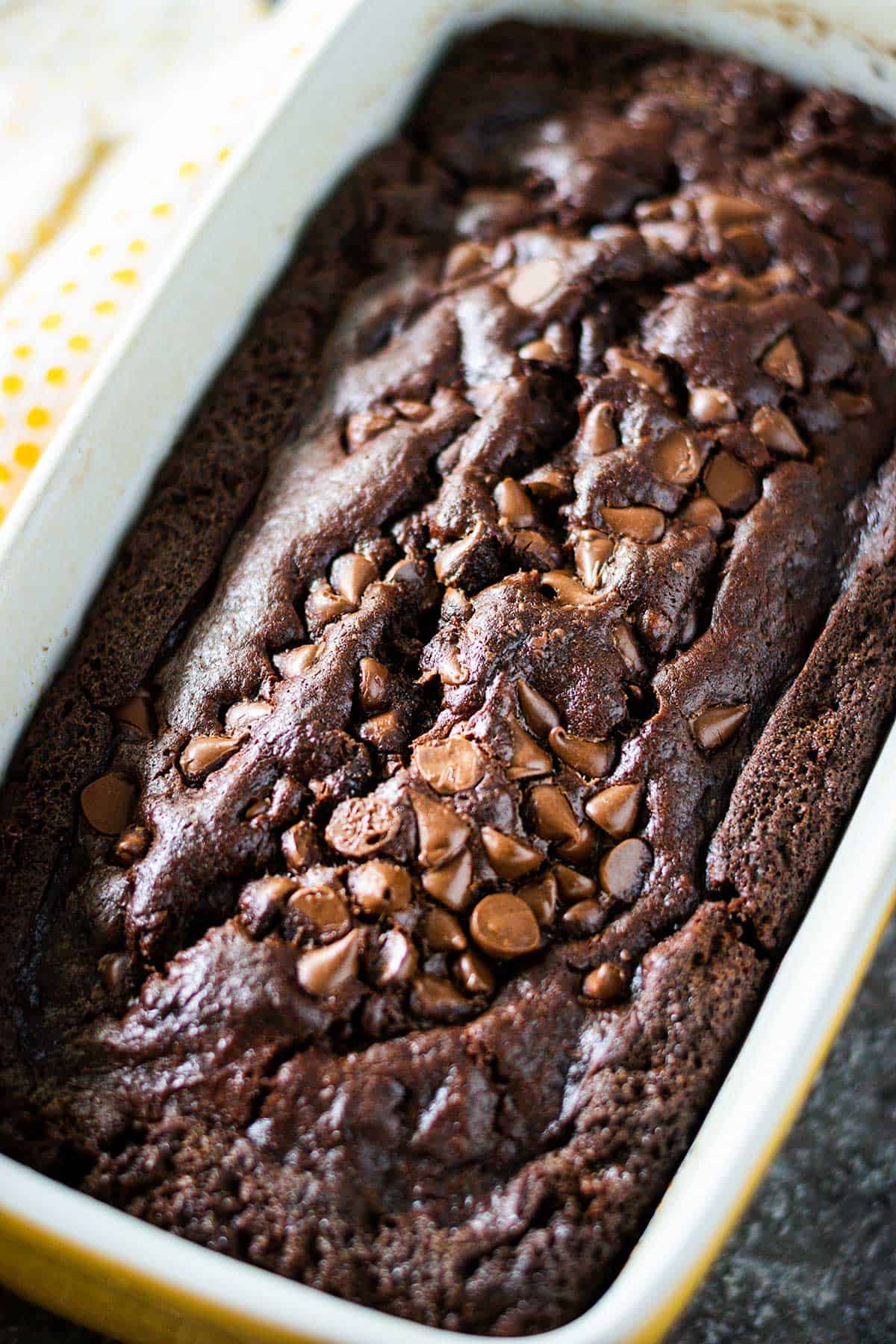 Fresh out of the oven load of chocolate banana bread.