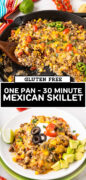 Mexican Beef and Rice Skillet recipe Pinterest image