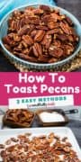 how to toast pecan long pinterest image