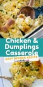 Chicken and Dumplings Casserole Pinterest Image