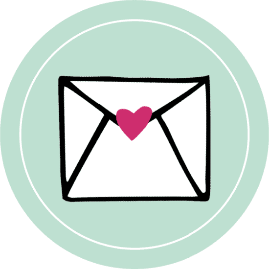 envelope icon with light background