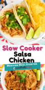 Slow Cooker Salsa Chicken Pinterest Image