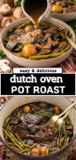 Oven-Baked Pot Roast with Mushrooms and Green Beans pinteresst image