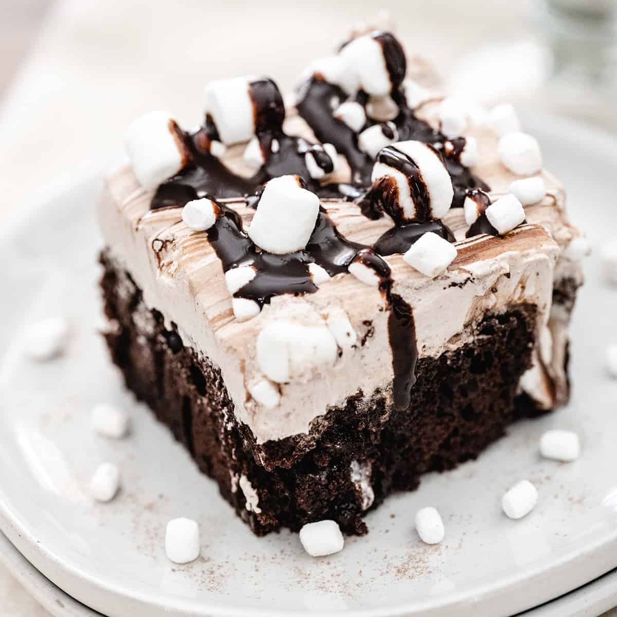 Hot Chocolate Poke Cake