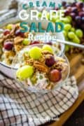 Highlighting a serving of the reamy Grape Salad Recipe