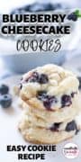 Blueberry Cheesecake Cookie Pinterest Image.