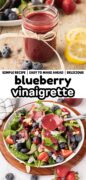 Blueberry Vinaigrette Salad Dressing recipe Pinterest image