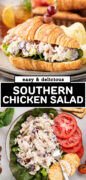 Copycat Fancy Nancy Chicken Salad with Grapes and Pecans recipe Pinterest image