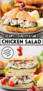 Copycat Fancy Nancy Chicken Salad with Grapes and Pecans recipe Pinterest image