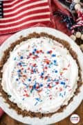 Pin 4 is an image only post for Chocolate Chip Candy Cream Pie