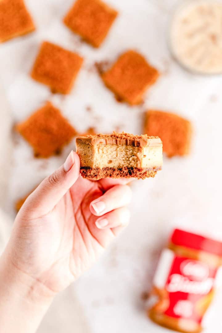 Biscoff Cookie Butter Cheesecake Bars Soulfully Made