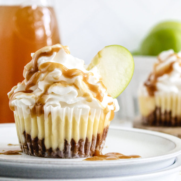 Caramel Apple Mini Cheesecakes