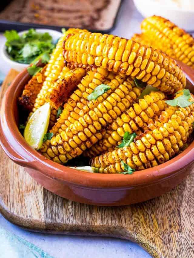 Air Fryer Corn Ribs are the perfect side, snack, or appetizer made with fresh corn on the cob. These corn riblets are brushed with olive oil or butter, seasoned to perfection