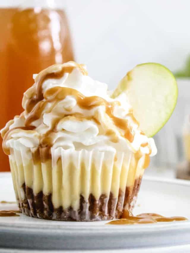 Caramel Apple Mini Cheesecakes Story