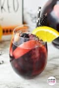 Halloween sangria Pinterest image with logo.