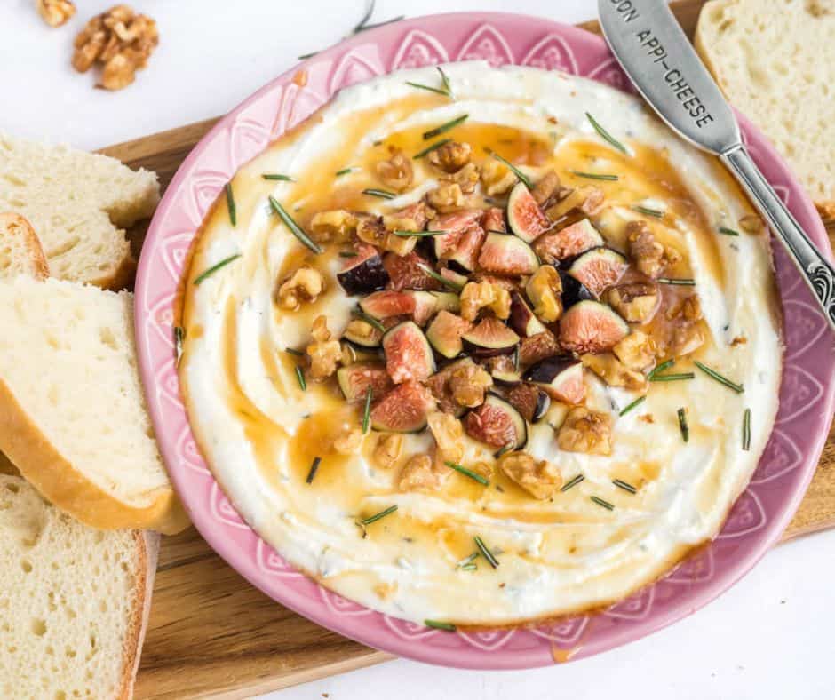 Whipped Feta Dip with Figs, Nuts, and Honey Soulfully Made