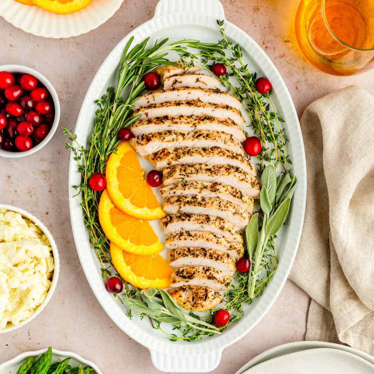 Garlic Herb Turkey Tenderloin with Orange