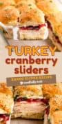 2 image collage of turkey-cranberry-sliders-long-pin