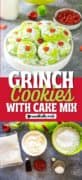 Grinch Cookies with Cake Mix