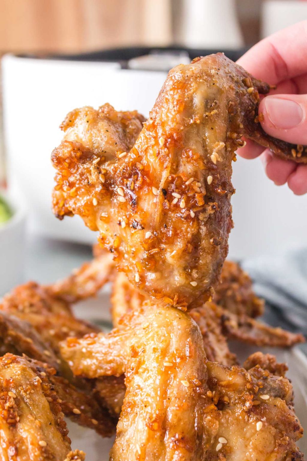 Air Fryer Honey Garlic Chicken Wings - Soulfully Made