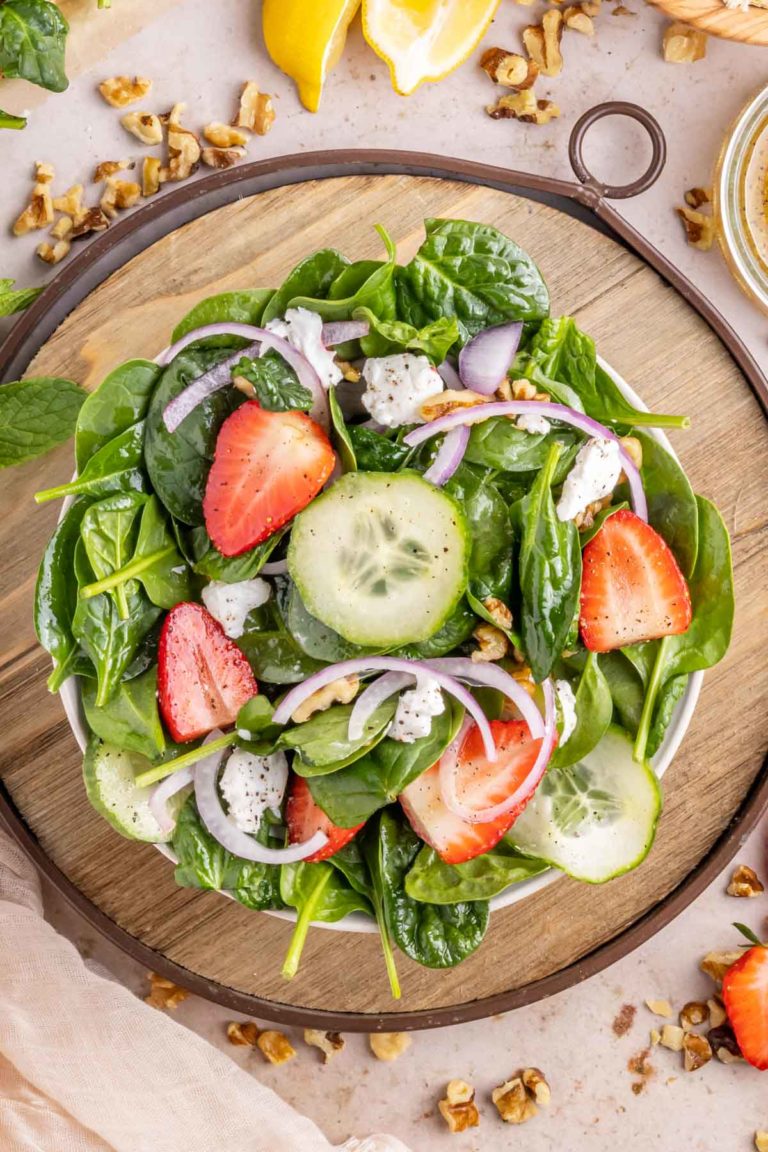 Strawberry Spinach Salad with Lemon Vinaigrette Soulfully Made