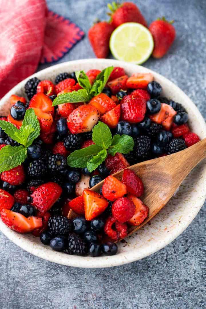 Berry Fruit Salad Recipe - Soulfully Made