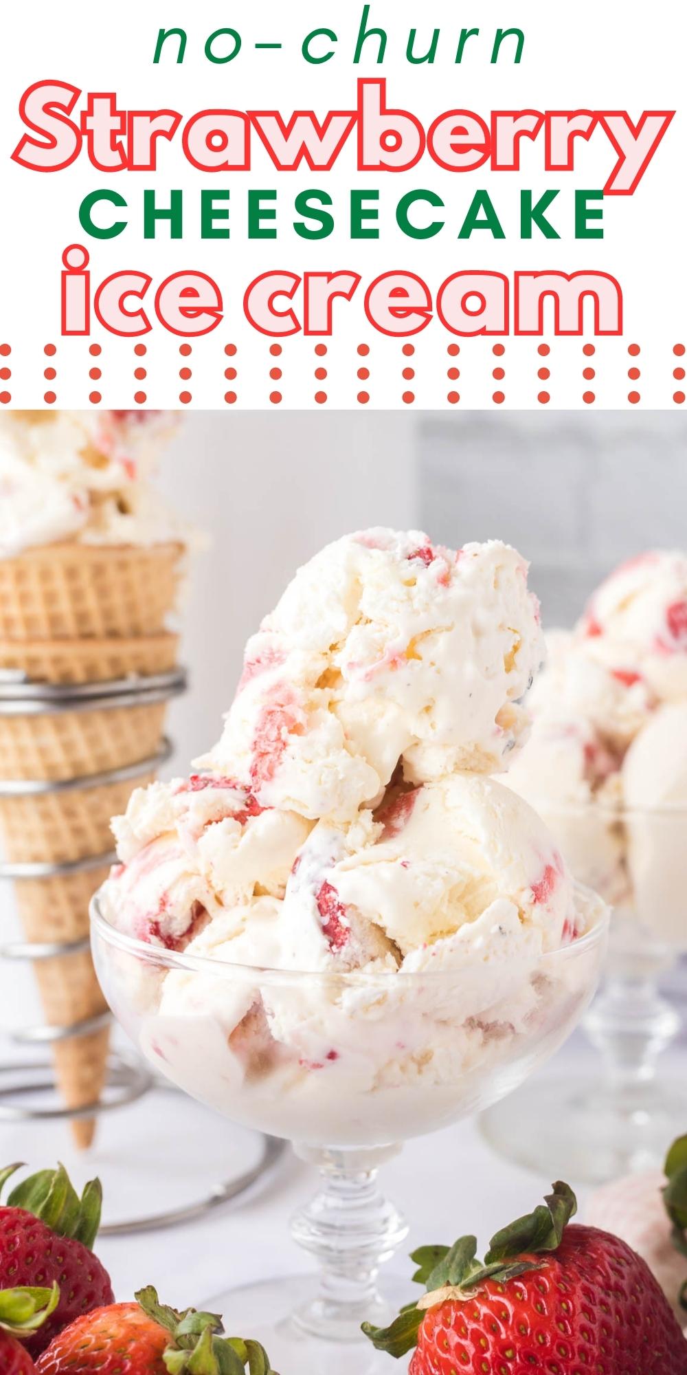 NoChurn Strawberry Cheesecake Ice Cream Soulfully Made