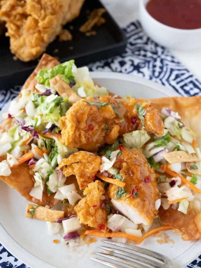 Asian Chicken Wonton Tostadas Story