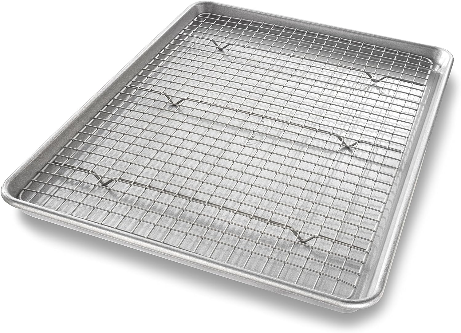 Half baking sheet with rack.