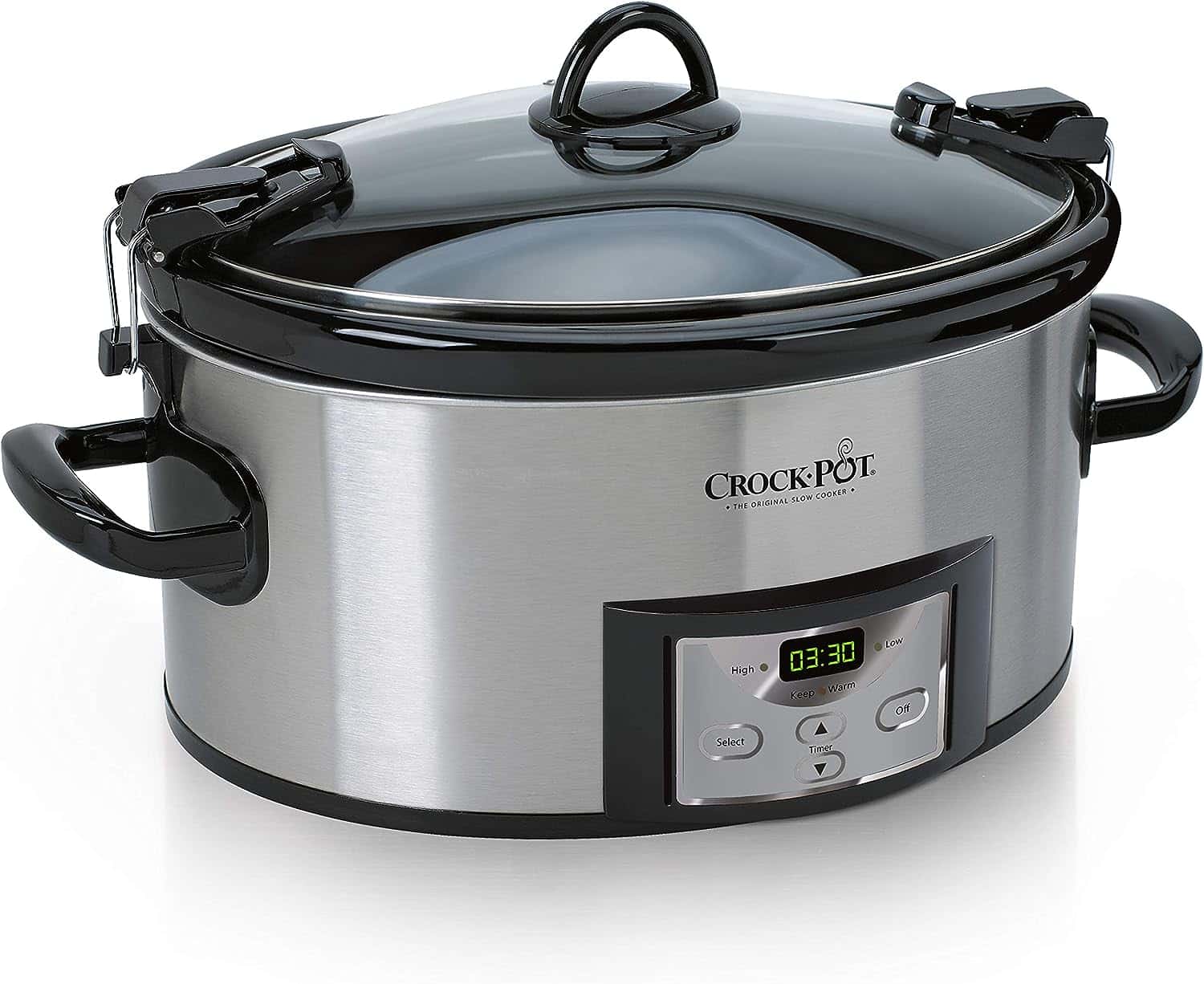 Stainless steel crock pot.