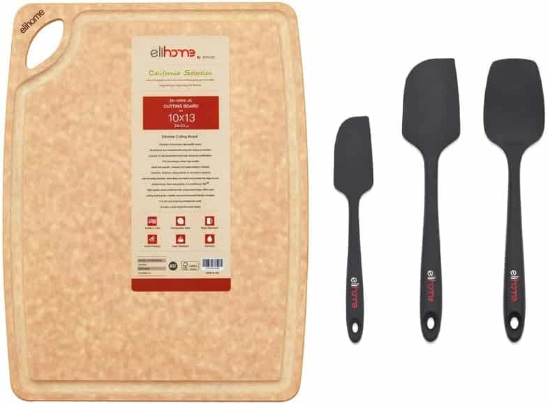 Eli Home cutting board and spatula set.