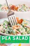 Pea salad with bacon and cheese pin 2 for Pea Salad.